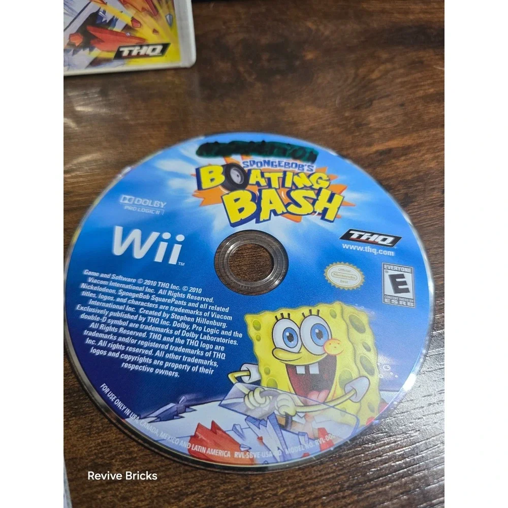 SpongeBob's Boating Bash (Nintendo Wii, 2010) CIB Complete Tested Working Great